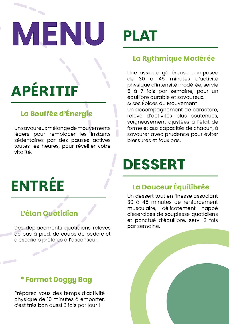 Menu sportif